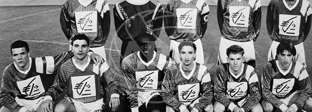 De g. à dr., debout : Gobert, Gervasoni, Véron, Cabourg, Wabo; accroupis : Duquesne, Macault, Mandengué, Pérot, Monclin, Ferreira.