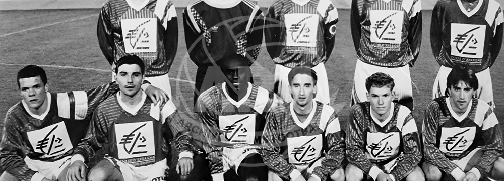 De g. à dr., debout : Gobert, Gervasoni, Véron, Cabourg, Wabo; accroupis : Duquesne, Macault, Mandengué, Pérot, Monclin, Ferreira.